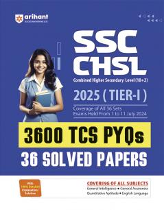 SSC CHSL  2025 (Tier-I) Exam | 36 Solved Papers (3600 TCS PYQs) | English Medium