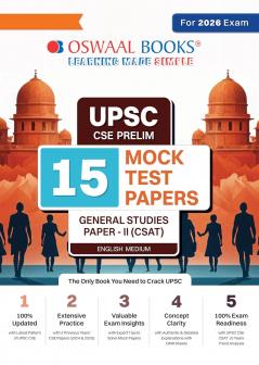 Oswaal UPSC CSE Prelim 15 Mock Test Papers General Studies Paper-II (CSAT)