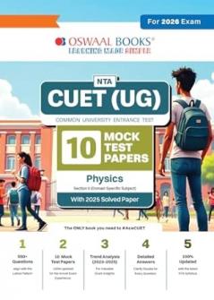 Oswaal NTA CUET(UG) 10 Mock Test Papers Physics For 2026 Exam