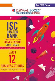 Oswaal ISC Question Bank Chapterwise & Topicwise Solved Papers Class 12 Business Studies For 2026 Exam