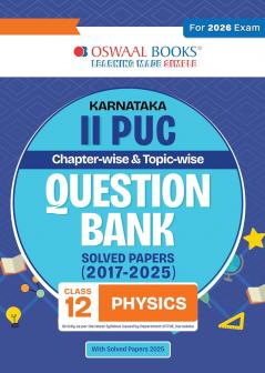 Oswaal Karnataka II PUC Chapterwise & Topicwise Question Bank Class 12 - Physics
