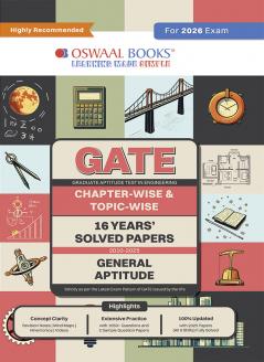 Oswaal GATE 16 Years’ |Chapter-wise & Topic-wise |Solved Papers |(2010 to 2025) | GENERAL APTITUDE| For 2026 Exam