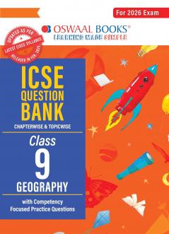 Oswaal ICSE Question Bank Chapterwise & Topicwise Solved Papers Class 9 Geography For 2026 Exam