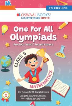 Oswaal One for All Olympiads Previous Year Solved Papers Class 5 Mathematics For 2025 Exam