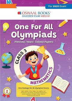 Oswaal One for All Olympiads Previous Year Solved Papers Class 3 Mathematics For 2025 Exam