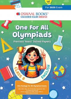 Oswaal One for All Olympiads Previous Year Solved Papers Class 8 English For 2025 Exam