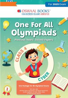 Oswaal One for All Olympiads Previous Year Solved Papers Class 4 Cyber For 2025 Exam