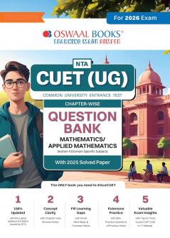 Oswaal NTA CUET (UG) Chapter-wise Question Bank Mathematics/Applied Mathematics For 2026 Exam