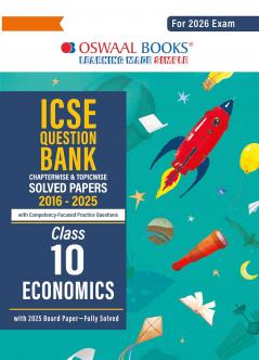 Oswaal ICSE Question Bank Chapterwise & Topicwise Solved Papers Class 10 Economics For 2026 Exam
