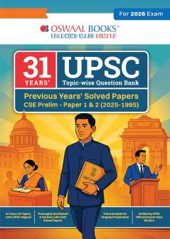Oswaal 31 years UPSC Topic-wise Question Bank Previous Years Solved Papers CSE Prelim -Paper 1 & 2 (2025-1995)