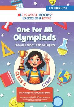 Oswaal One for All Olympiads Previous Year Solved Papers Class 6 Cyber For 2025 Exam