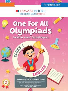 Oswaal One for All Olympiads Previous Year Solved Papers Class 1 English For 2025 Exam