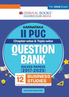 Oswaal Karnataka II PUC Chapterwise & Topicwise Question Bank Class 12 - Business Studies