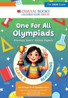 Oswaal One for All Olympiads Previous Year Solved Papers Class 8 Reasoning For 2025 Exam