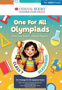 Oswaal One for All Olympiads Previous Year Solved Papers Class 7 Reasoning For 2025 Exam