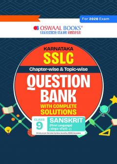 Oswaal Karnataka Chapterwise & Topicwise Question Bank Class 9 - Sanskrit First Language