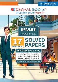Oswaal IPMAT - 17 Solved Papers Previous Years | Year-wise (2019-2025) For IIM Indore Rohtak & Jammu for 2026 Exam