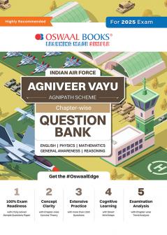 Oswaal Indian Air Force | Agniveer Vayu| Agnipath Scheme | Chapter-wise Question Bank| English Physics Mathematics Reasoning & General Awareness | For 2025 Exam