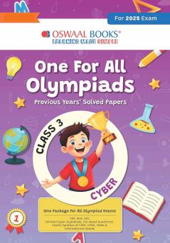 Oswaal One for All Olympiads Previous Year Solved Papers Class 3 Cyber For 2025 Exam