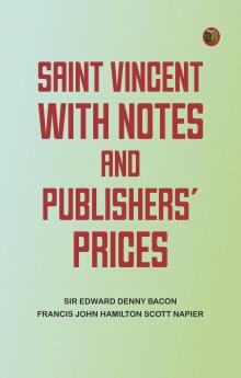 Saint Vincent with notes and publishers' prices