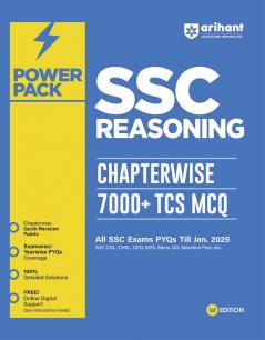 Power Pack SSC Reasoning Chapterwise 7000 + TCS MCQ | First Edition | English Medium