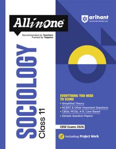 CBSE All in One Sociology Class 11 Exam 2025-26 | NCERT & Other Important Questions Sample Question Papers | Including Project Work