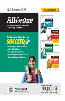 ISC All In One Mathematics Class 12 Exam 2026 | Topic & Chapter Exercises Exam Pattern Questions Specimen & Sample Papers With Boards Questions Upto 2025