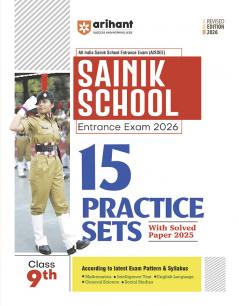 AISSEE Sainik School Class 9 Entrance Exam 2026 | 15 Practice Sets with Solved Papers 2025 | Revised Edition 2026 | English Medium
