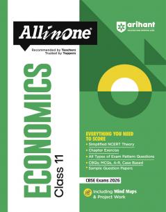 CBSE All in one Economics Class 11 Exam 2026 | Based on NCERT | Including Mind Maps & Project Work