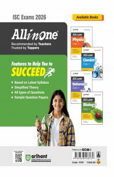 ISC All in One Biology Class 11 Exam 2026 | Simplified Theory Topic & Chapter Exercises Exam Pattern Questions with Sample Question Papers