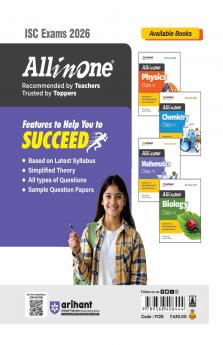 ISC All in One Mathematics Class 11 Exam 2026 | Simplified Theory Topic & Chapter Exercises Exam Pattern Ques with Sample Question Papers