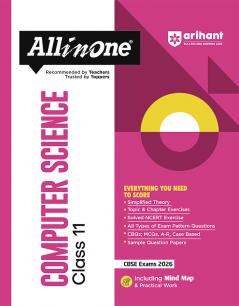 CBSE All in One Computer Science Class 11 Exam 2025-26 | CBQs MCQs A-R Case Based Sample Question Papers | Including Mind Map