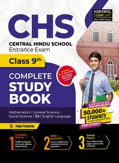Examcart CHS Class 9 Entrance Exam Book 2026 | Central Hindu School Complete Study Guidebook | NCERT Based 2400+ Questions & Solved Papers (2024–25) (English)
