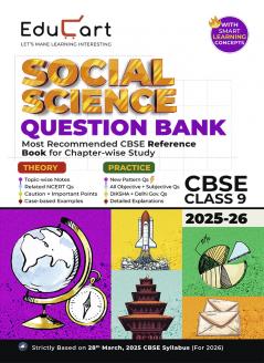Educart CBSE Question Bank Class 9 Social Science 2025-26 on new Syllabus 2026 (Most Recommended NCERT based Reference Book)