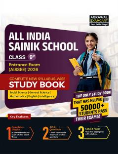 Examcart Sainik School Class 9 Entrance Exam 2026 Study Guide Book | Latest AISSEE Paper Pattern | 4750+ Chapterwise Questions & 2025 Solved Paper (English Medium)