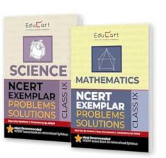 Educart NCERT Exemplars Class 9 Science & Mathematics 2025 Problems Solutions (For 2025-26 Board Exam)