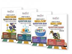 Educart CBSE Class 11 Question Bank Physics Chemistry Biology and English 2026 (Set of 4 Books strictly for 2025-26 Exam)
