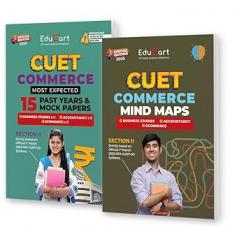 Educart NTA CUET UG Entrance Exam Book 2025 Commerce Past Years & Mock Papers + Mind Maps (Set of 2 Books)