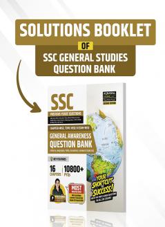 Examcart SSC General Studies (G.S.) Solutions Booklet | Chapterwise Typewise & Examwise 16 Chapter & 10800+ TCS PYQs with Answers | Updated Till March 2025 | Covered SSC GD MTS CHSL CGL CPO Delhi Police & More Exams 2025 (English)
