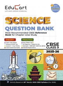Educart CBSE Question Bank Class 9 Science 2025-26 on new Syllabus 2026 (Most Recommended NCERT based Reference Book)