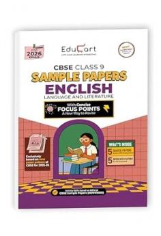 Educart CBSE Sample Paper Class 9 2025-26 English Language and Literature (Introducing exclusive new practice concept on 2026 pattern)