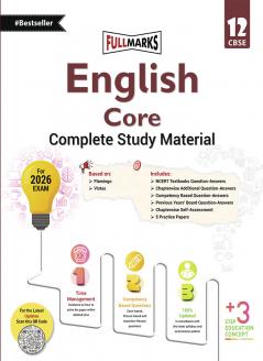 Full Marks English Core Complete Study Material Class 12 | Based on Flamingo Vistas | Includes Chapterwise Summary Solved Q/A Practice Papers and More