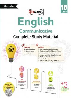 Full Marks English Communicative Complete Study Material Class 10 | Based on Main Course Book Literature Reader Workbook | Includes Chapterwise Summary Solved Q/A Practice Papers and More