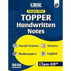 PW CBSE Chapterwise Class 10 Topper Handwritten Notes For 2026 Exams | Covering Science Mathematics Social Science and English [Paperback] PW