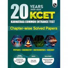 PW 20 Years Karnataka CET Chapterwise Solved Papers (2006 - 2025) | Physics Chemistry Mathematics and Biology | KCET PYQ Book For Engineering Exam 2026