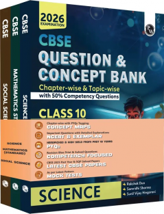 CBSE Question and Concept Bank (QCB) Class 10 Science Mathematics (Standard) and Social Science Combo Set of 3 Books