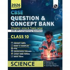 PW CBSE Question & Concept Bank (QCB) Class 10 Science Chapter-wise and Topic-wise Solved Questions For 2026 Exams with 50% Competency Based Question