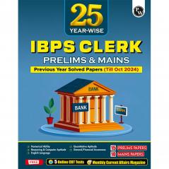 PW IBPS Clerk 25 Year-wise Prelims & Mains Previous Year Solved Papers Till Oct 2024 with 5 Online CBT Tests for Exam 2025-26 (PYQs) English Edition