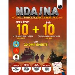 PW UPSC NDA/NA National Defence Academy Naval Academy 10 Previous Year Solved Papers 2019-2025 & 10 Mock Tests with 20 OMR Sheets For NDA Exams 2025-2026