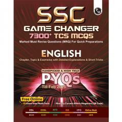 PW SSC Game Changer English 7300+ TCS MCQ For 2025 SSC Exams | Chapter Topic & Exam-wise Previous Year Solved Questions (PYQs) | For CGL CHSL MTS CPO GD Delhi Police Steno